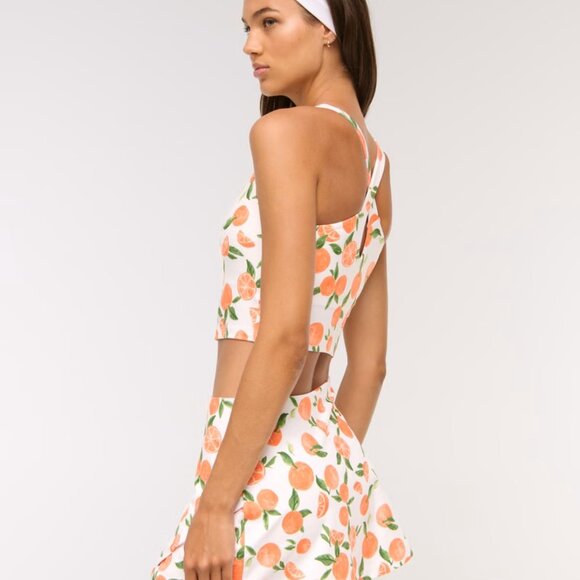 NEW Abercrombie & Fitch YPB sculptLUX Strappy-Back Tank Orange Print - X-Large - Picture 3 of 7